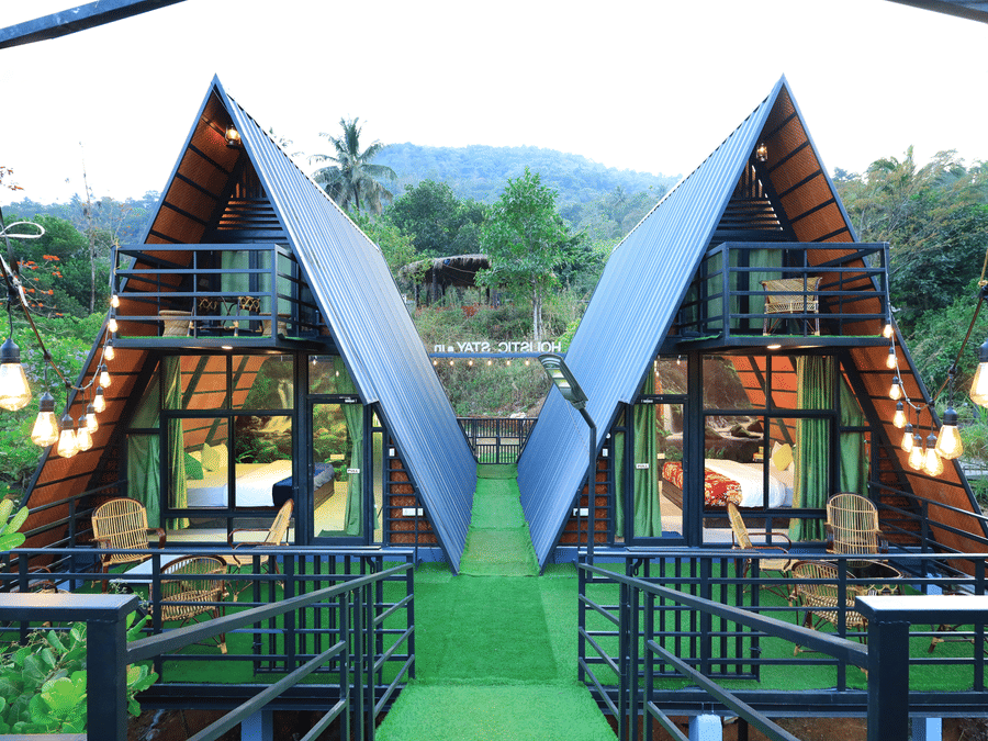 Organic farm grounds at Holistic Eco Resort, Vanchiyam Kannur